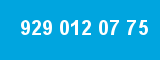 929 012 07 75 929 012 07 75